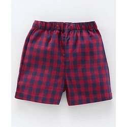 Babyhug 100% Cotton Boxers Pack of 2 - Navy Blue Red