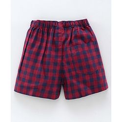 Babyhug 100% Cotton Boxers Pack of 2 - Navy Blue Red