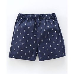 Babyhug 100% Cotton Boxers Pack of 2 - Navy Blue Red