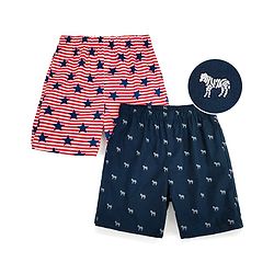 Babyhug 100% Cotton Boxer Pack of 2 - Navy & Red