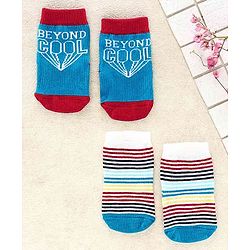 Cutewalk By Babyhug Anti Bacterial Ankle Length Socks Pack o 2 - Multicolor
