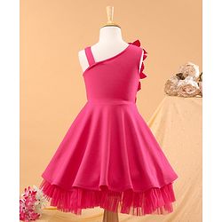 Babyhug Sleeveless Party Frock Floral Detail - Pink