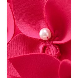 Babyhug Sleeveless Party Frock Floral Detail - Pink