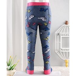Cutewalk By Babyhug Anti Bacterial Footed Tights Butterfly Design - Multicolor