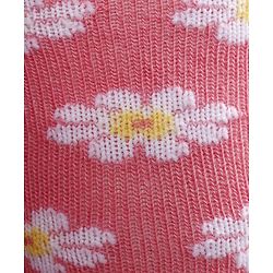 Cute Walk by Babyhug Antibacterial Footed Tights Floral Design - Pink