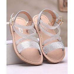Cute Walk by Babyhug Party Wear Sandals - Silver