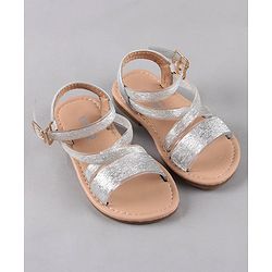 Cute Walk by Babyhug Party Wear Sandals - Silver