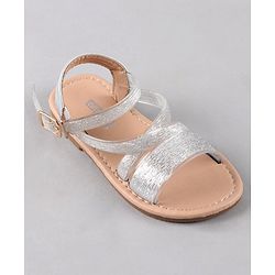 Cute Walk by Babyhug Party Wear Sandals - Silver