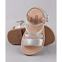 Cute Walk by Babyhug Party Wear Sandals - Silver