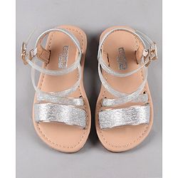 Cute Walk by Babyhug Party Wear Sandals - Silver