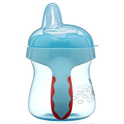 Babyhug Twin Handle Training Soft Spout Cup Blue - 150 ml