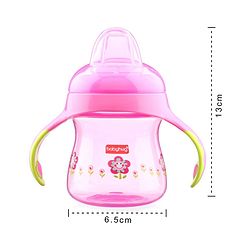 Babyhug Twin Handle Training Soft Spout Sipper Pink - 150 ml