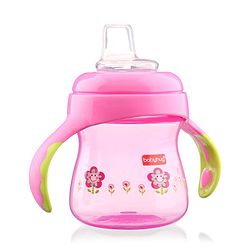Babyhug Twin Handle Training Soft Spout Sipper Pink - 150 ml