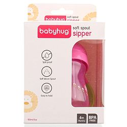 Babyhug Twin Handle Training Soft Spout Sipper Pink - 150 ml