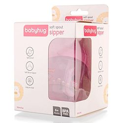 Babyhug Twin Handle Training Soft Spout Sipper Pink - 150 ml