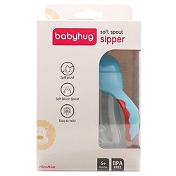 Babyhug Twin Handle Training Soft Spout Cup Blue - 150 ml