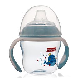 Babyhug Twin Handle Training Soft Spout Cup - 150 ml (Colour May Vary)