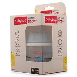 Babyhug Twin Handle Training Soft Spout Cup - 150 ml (Colour May Vary)