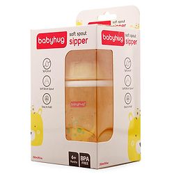 Babyhug Twin Handle Training Soft Spout Cup Yellow - 250 ml