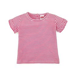 Babyhug Glitter Print Dungaree With Half Sleeves Tshirt - Blue