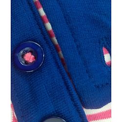 Babyhug Glitter Print Dungaree With Half Sleeves Tshirt - Blue