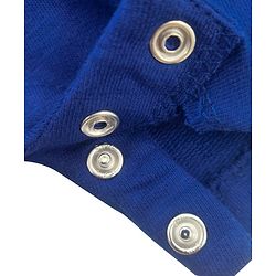 Babyhug Glitter Print Dungaree With Half Sleeves Tshirt - Blue