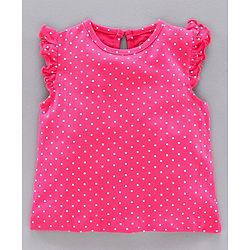 Babyhug Dungaree with Inner Tee Bird Print - Pink