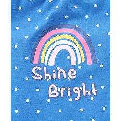 Babyhug 100% Cotton Sleeveless Romper Polka Dot Print - Blue
