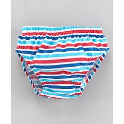 Babyhug 100%Cotton Anitbacterial Briefs Aeroplane Print Pack of 3 - Blue White
