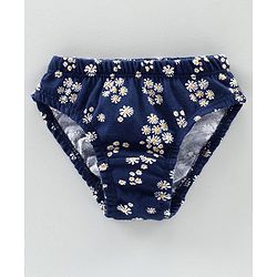 Babyhug 100% Cotton Antibacterial Panties Pack of 3 - Yellow Navy Blue