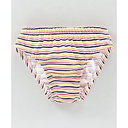Babyhug 100% Cotton Antibacterial Panties Pack of 3 - Yellow Navy Blue