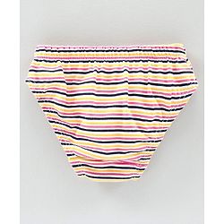 Babyhug 100% Cotton Antibacterial Panties Pack of 3 - Yellow Navy Blue