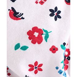 Babyhug 100% Cotton Antibacterial Panties Floral Print Pack of 3 - Blue White