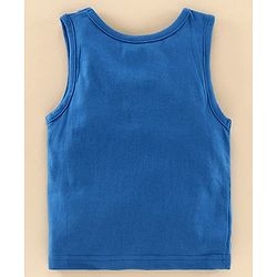 Babyhug 100% Cotton Antibacterial Vest Aeroplane Print Pack of 3 - Blue
