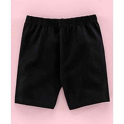 Babyhug Solid Colour Cycling Shorts Set of 3 - Black Grey Blue