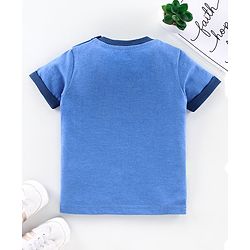 Babyhug Half Sleeves Anti Bacterial Biowashed Tee - Blue