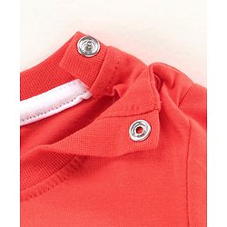 Babyhug Half Sleeves Anti Bacterial & Biowashed Tee Dolphin Print - Red