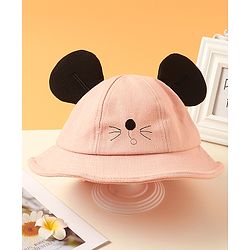 Babyhug Designer Hat with Ears Pink - Circumference  58 cm