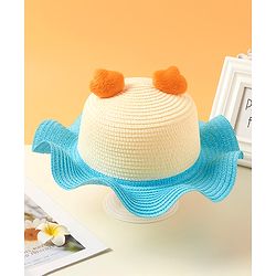 Babyhug Owl Design Hat Blue - Circumference 54 cm