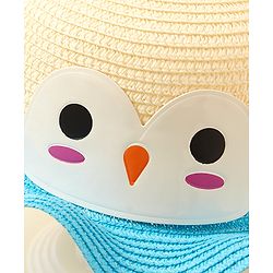 Babyhug Owl Design Hat Blue - Circumference 54 cm