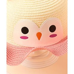 Babyhug Owl Print Hat Pink - Circumference 54 cm
