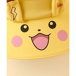 Babyhug Summer Cap Animal Face Print Yellow - Circumference 57 cm