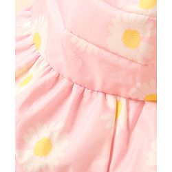 Babyhug Hat Floral Print Pink - Circumference  57 cm
