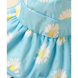 Babyhug Hat Floral Print Blue - Circumference  57 cm