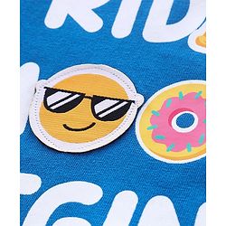 Babyhug Half Sleeves Tee Text Print - Blue