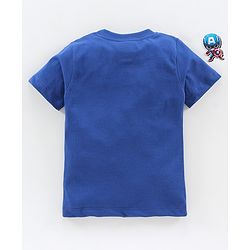 Babyhug Half Sleeves Biowashed Marvel Avengers Print - Blue