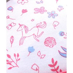 Babyhug 100% Cotton Cap Printed Pink Pack of 2 - Diameter 10.5 cm