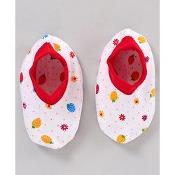 Babyhug 100% Cotton Cap Mitten & Booties Set Blue - Diameter 10 cm