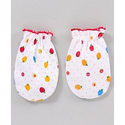 Babyhug 100% Cotton Cap Mitten & Booties Set Blue - Diameter 10 cm
