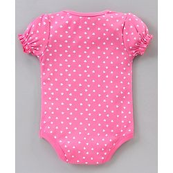 Babyhug 100% Cotton Puff Sleeves Onesies Pack of 5 - Multicolour